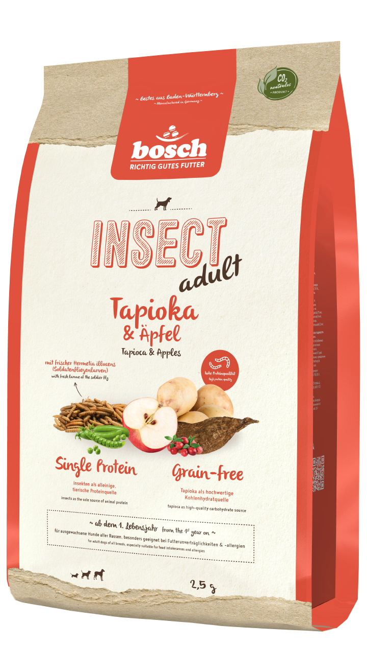 bosch Hunde-Trockenfutter HPC Insect Adult Tapioka & Äpfel